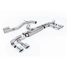 Milltek Sport výfukový systém cat-back Race System - 80mm bez rezonátoru (nejhlasitější) pro Audi S3 2.0TFSI Quattro Sportback 310PS 8Y (s OPF/GPF) 2020-2024, typ koncovek: leštěné