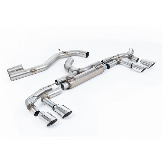 Milltek Sport výfukový systém cat-back Race System - 80mm bez rezonátoru (nejhlasitější) pro Audi S3 2.0TFSI Quattro Sportback 310PS 8Y (s OPF/GPF) 2020-2024, typ koncovek: leštěné Milltek Sport výfukový systém cat-back Race System - 80mm bez rezonátoru (nejhlasitější) pro Audi S3 2.0TFSI Quattro Sportback 310PS 8Y (s OPF/GPF) 2020-2024, typ koncovek: leštěné