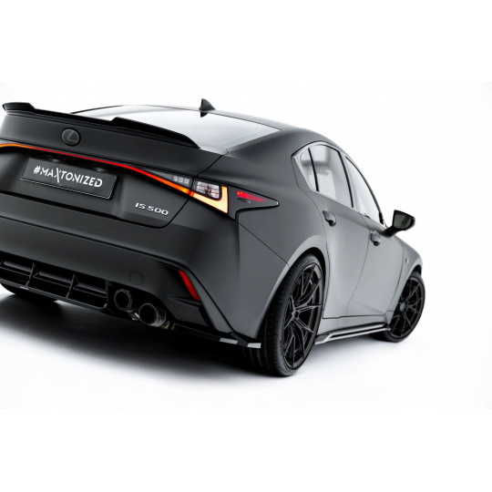Maxton Design boční difuzory pod zadní nárazník pro Lexus IS 500 Mk3 Facelift 2 (XE30), černý lesklý plast ABS