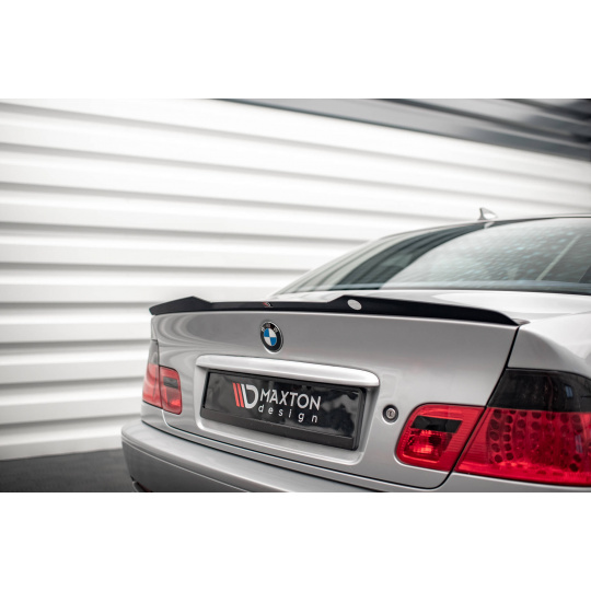 Maxton Design prodloužení víka kufru pro BMW řada 3 E46, černý lesklý plast ABS, Coupe