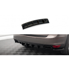 Maxton Design vložka zadního nárazníku pro Porsche Cayenne Mk2, černý lesklý plast ABS