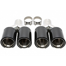 TA Technix koncovky pro BMW 6 650i (F12 / F13, 2010-2018) v provedení chrom/černý lesk (karbon)