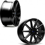 Sada konkávních ALU kol TA Technix XF2 pro Volkswagen Group / Mercedes, 4ks 8,5"x19" ET42, rozteč 5x112, střed 66,6/57,1 - černá