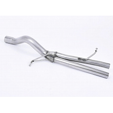 Milltek Sport průchozí náhrada zadního tlumiče pro Ford Fiesta Nepovoleno pro silniční provoz, určeno pouze pro motorsport / závodní použití, k instalaci pouze s Milltek Sport středními sekcemi. Mk7/Mk7.5 ST 1.6l EcoBoost 182PS/ST200, r.v. 2013-2017