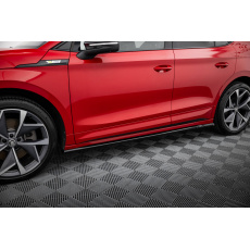 Maxton Design difuzory pod boční prahy pro Škoda Enyaq iV RS Mk1, černý lesklý plast ABS, Coupe