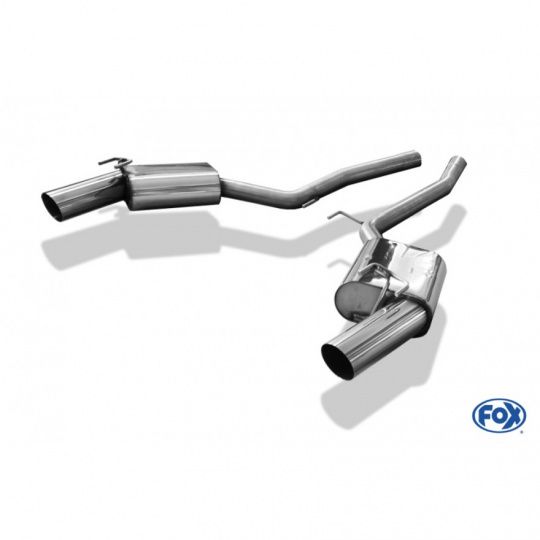 Fox Sportauspuff koncový tlumič výfuku s koncovkou 1x100 Typ 14 na obou stranách pro Chevrolet Camaro 2011- s motorem 3.6, 6.2