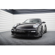 Maxton Design spoiler pod přední nárazník pro Porsche 911 997 Turbo, černý lesklý plast ABS