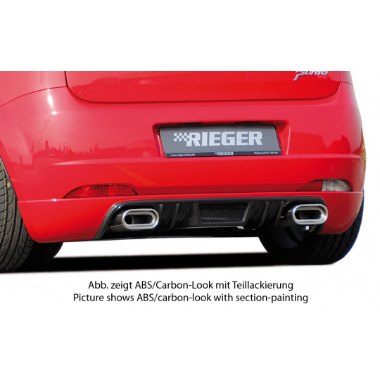Rieger spoiler pod zadní nárazník pro Fiat Grande Punto 199 3-dvéř., 5-dvéř. r.v. 10/05-, plast ABS bez povrchové úpravy