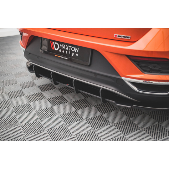 Maxton Design "Street Pro" difuzor zadního nárazníku pro Volkswagen T-roc Mk1, plast ABS bez povrchové úpravy