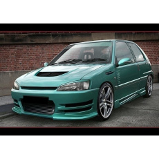 Maxton Design boční prahy pro Peugeot 106, plast ABS bez povrchové úpravy, Inferno