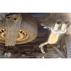 Fox Sportauspuff koncový tlumič výfuku s koncovkou 2x63 Typ 26 pro Volkswagen T6 Pritsche s motorem 1.9 TDI, 2.0, 2.0 TDI, 2.5 TDI, 3.2