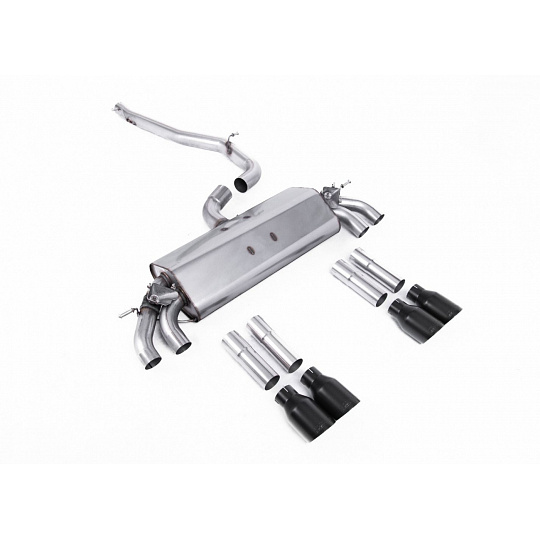 Milltek Sport výfukový systém cat-back bez rezonátoru (hlasitější) pro Audi S3 2.0 TFSI quattro Sedan/Cabrio 8V/8V.2 (bez GPF) 2013-2018, dvojité, kulaté, typ koncovek: GT-100 černé Milltek Sport výfukový systém cat-back bez rezonátoru (hlasitější) pro Audi S3 2.0 TFSI quattro Sedan/Cabrio 8V/8V.2 (bez GPF) 2013-2018, dvojité, kulaté, typ koncovek: GT-100 černé