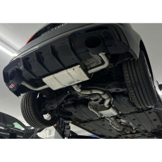 Fox Sportauspuff koncový tlumič výfuku s předním tlumičem s koncovkou 160x130 Typ 38 černá na obou stranách pro Audi A3 8V Sportback Quattro Facelift 2019- s motorem 2.0