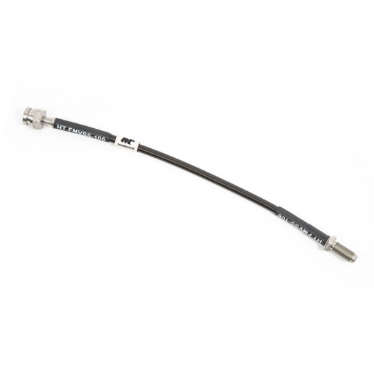 Forge Motorsport sada opletených brzdových hadic pro Volkswagen Up! 1.0TSI, barva potahu: černá