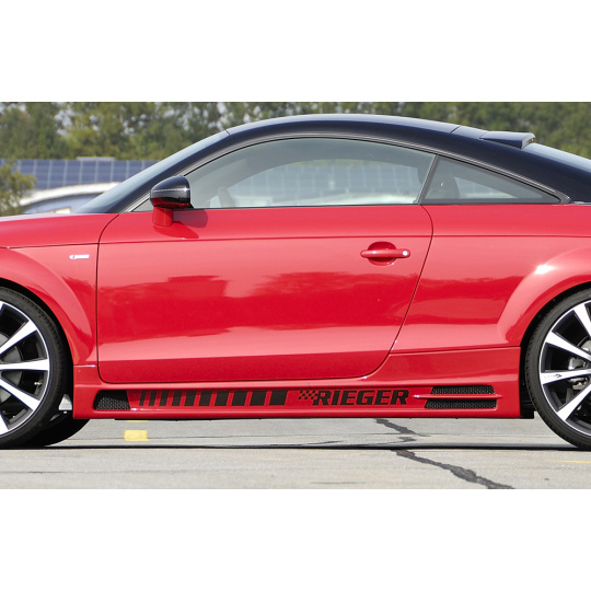 Rieger boční práh mont. strana levá pro Audi TT 8J kupé, roadster, r.v. 09/06-, plast ABS bez povrchové úpravy, s prolisem, s prolisem a dvěma výřezy Rieger boční práh mont. strana levá pro Audi TT 8J kupé, roadster, r.v. 09/06-, plast ABS bez povrchové úpravy, s prolisem, s prolisem a dvěma výřezy