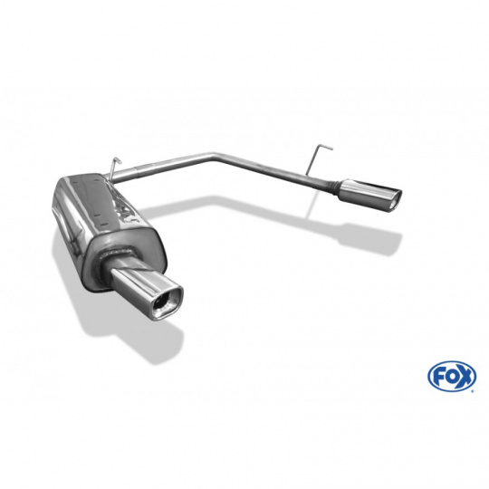 Fox Sportauspuff koncový tlumič výfuku s koncovkou 88x79 Typ 71 na obou stranách pro Peugeot 206 1999- s motorem 2.0 16V