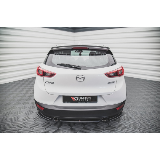 Maxton Design středový spoiler pod zadní nárazník pro Mazda Cx-3 MK1, černý lesklý plast ABS