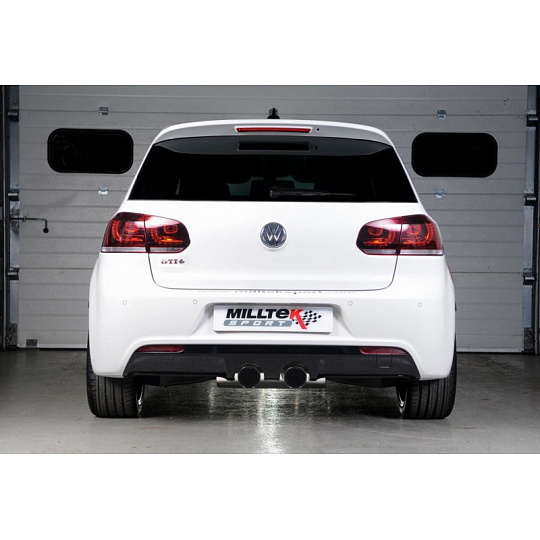 Milltek Sport výfukový systém cat-back Golf R-style 3" Race System pro Volkswagen Golf Mk6 GTi 2.0 TSI 210PS 2009-2013, leštěné koncovky