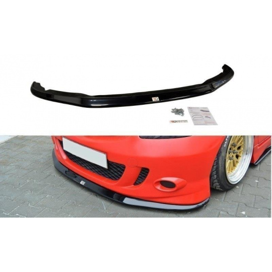 Maxton Design spoiler pod přední nárazník ver.1 pro Honda Jazz Mk1, černý lesklý plast ABS