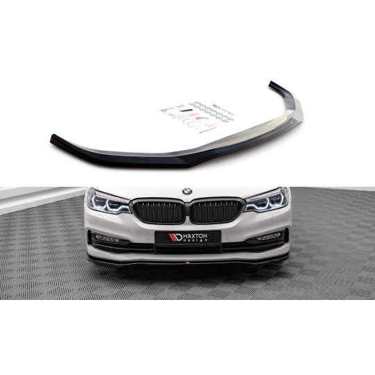 Maxton Design spoiler pod přední nárazník pro BMW řada 5 G30, černý lesklý plast ABS