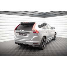 Maxton Design "Street Pro" difuzor zadního nárazníku pro Volvo XC60 Mk1 Facelift R-Design, plast ABS bez povrchové úpravy, s červenou linkou Maxton Design "Street Pro" difuzor zadního nárazníku pro Volvo XC60 Mk1 Facelift R-Design, plast ABS bez povrchové úpravy, s červenou linkou