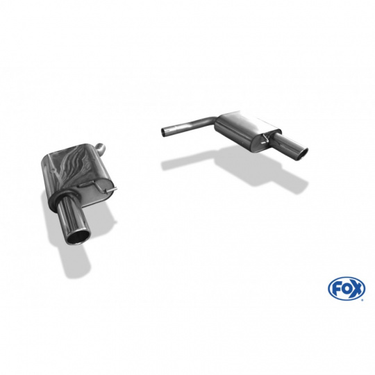 Fox Sportauspuff koncový tlumič výfuku s koncovkou 1x90 Typ 16 na obou stranách pro Audi Q5 s motorem 2.0, 3.0 TDI Fox Sportauspuff koncový tlumič výfuku s koncovkou 1x90 Typ 16 na obou stranách pro Audi Q5 s motorem 2.0, 3.0 TDI