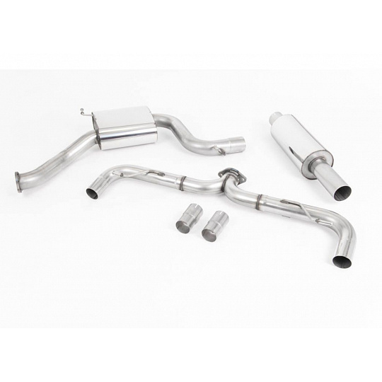 Milltek Sport výfukový systém cat-back Road+ s rezonátorem pro Volkswagen Golf MK7.5 GTi (bez Performance Pack, bez GPF) 2017-2018, typ koncovek: GT-100 černé Milltek Sport výfukový systém cat-back Road+ s rezonátorem pro Volkswagen Golf MK7.5 GTi (bez Performance Pack, bez GPF) 2017-2018, typ koncovek: GT-100 černé