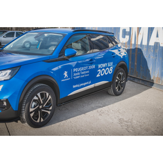 Maxton Design difuzory pod boční prahy pro Peugeot 2008 Mk2, černý lesklý plast ABS Maxton Design difuzory pod boční prahy pro Peugeot 2008 Mk2, černý lesklý plast ABS