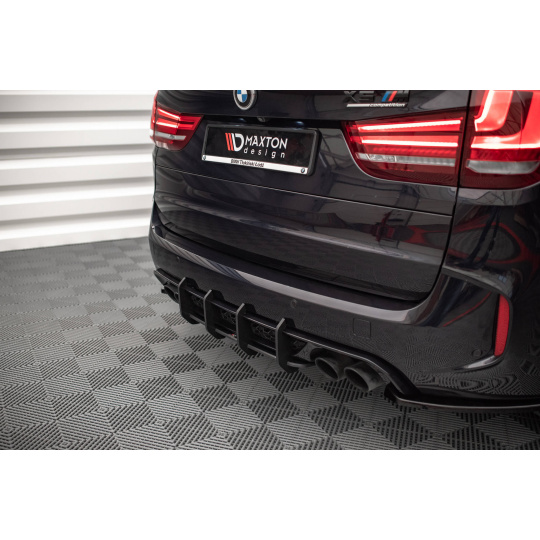 Maxton Design "Street Pro" difuzor zadního nárazníku pro BMW X5 M F15, plast ABS bez povrchové úpravy, s červenou linkou