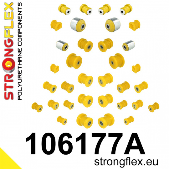 106177A: Strongflex Kompletní sada silentbloků pro zavěšení varianta SPORT 106177A: Strongflex Kompletní sada silentbloků pro zavěšení varianta SPORT