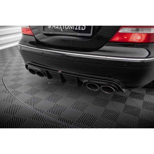 Maxton Design vložka zadního nárazníku pro Mercedes CLK W209, černý lesklý plast ABS
