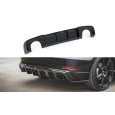 Maxton Design vložka zadního nárazníku ver.2 pro Audi RS3 8V Facelift, černý lesklý plast ABS, pro jednoduché koncovky na každé straně