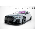 Maxton Design spoiler pod přední nárazník ver.2 pro Audi A8 D5 Facelift, černý lesklý plast ABS, S-Line