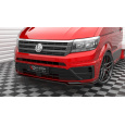 Maxton Design spoiler pod přední nárazník ver.2 pro Volkswagen Crafter Mk2, černý lesklý plast ABS