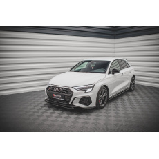 Maxton Design spoiler pod přední nárazník ver.3 pro Audi A3 8Y, černý lesklý plast ABS, S-Line Maxton Design spoiler pod přední nárazník ver.3 pro Audi A3 8Y, černý lesklý plast ABS, S-Line