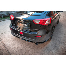 Maxton Design boční difuzory pod zadní nárazník pro Mitsubishi Lancer Mk8, černý lesklý plast ABS