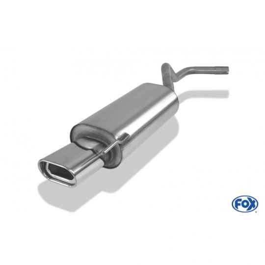 Fox Sportauspuff koncový tlumič výfuku s koncovkou 135x80 Typ 53 pro Volkswagen Polo 6N s motorem 1.0, 1.1, 1.3, 1.4, 1.6