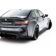 Maxton Design "Street Pro" boční difuzory pod zadní nárazník ver.3 pro BMW M3 G80, plast ABS bez povrchové úpravy, Touring / Sedan, s červenou linkou