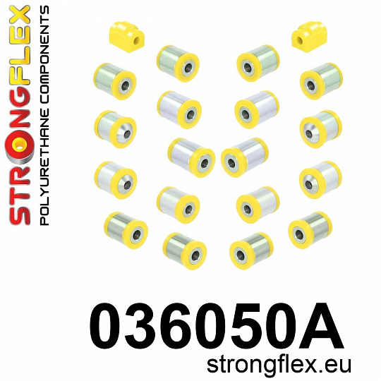 036050A: Strongflex Sada silentbloků zadního zavěšení varianta SPORT 036050A: Strongflex Sada silentbloků zadního zavěšení varianta SPORT