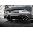 Maxton Design vložka zadního nárazníku ver.3 s imitacemi koncovek výfuku pro Cupra Formentor, černý lesklý plast ABS, s černými koncovkami