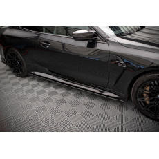 Maxton Design "Street Pro" difuzory pod boční prahy pro BMW M4 G82, plast ABS bez povrchové úpravy, s červenou linkou Maxton Design "Street Pro" difuzory pod boční prahy pro BMW M4 G82, plast ABS bez povrchové úpravy, s červenou linkou