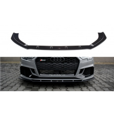 Maxton Design spoiler pod přední nárazník ver.1 pro Audi RS3 8V Facelift, černý lesklý plast ABS, Sedan