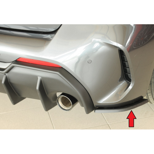 Rieger spoiler pod zadní nárazník na pravé straně pro BMW řada 1 F40 hatchback / 4-dr. r.v. 07/19-, plast ABS bez povrchové úpravy