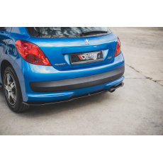 Maxton Design boční difuzory pod zadní nárazník pro Peugeot 207, černý lesklý plast ABS