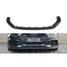 Maxton Design spoiler pod přední nárazník ver.2 pro Audi RS3 8V Facelift, černý lesklý plast ABS, Sportback