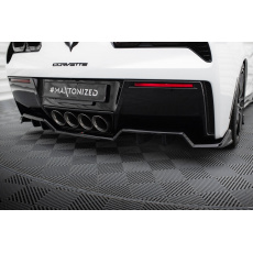 Maxton Design středový spoiler pod zadní nárazník s žebrováním pro Chevrolet Corvette C7, černý lesklý plast ABS, Stingray Maxton Design středový spoiler pod zadní nárazník s žebrováním pro Chevrolet Corvette C7, černý lesklý plast ABS, Stingray