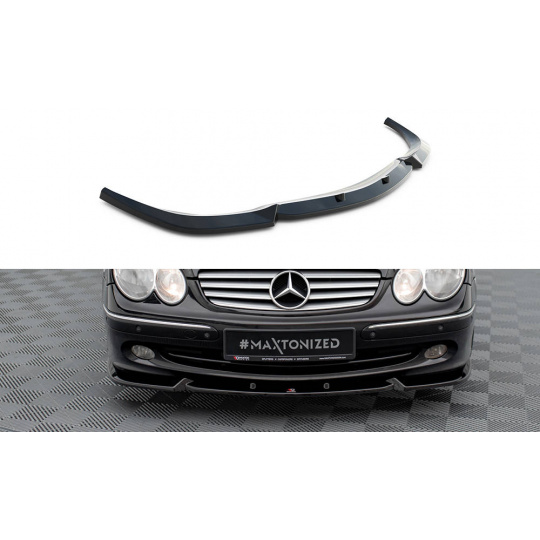 Maxton Design spoiler pod přední nárazník ver.2 pro Mercedes CLK W209, černý lesklý plast ABS