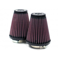 K&N sada univerzálních filtrů se vstupem 43 mm a výškou 102 mm, gumový vrchlík, 2 vzduchové filtry K&N sada univerzálních filtrů se vstupem 43 mm a výškou 102 mm, gumový vrchlík, 2 vzduchové filtry