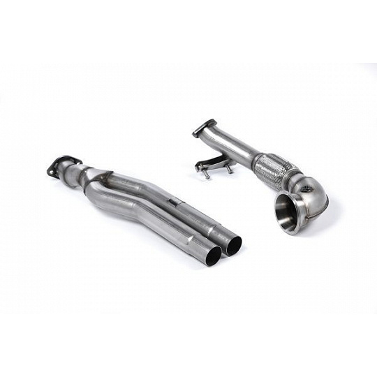 Milltek Sport downpipe a Hi-Flow sportovní katalyzátor pro Audi RS3 8Y 2021-, pro OE Cat Back systém i Milltek Sport Catback, Sportback / Sedan