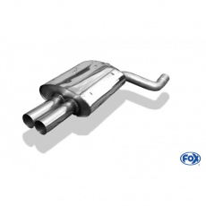 Fox Sportauspuff koncový tlumič výfuku s koncovkou 2x76 Typ 10 pro BMW řada 5 E39 s motorem 2.0, 2.5, 2.8, určeno pro Touring